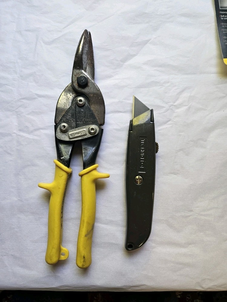Light Rust Midwest Offset Straight Aviation Snips Sheet Metal Cutter + Utility K