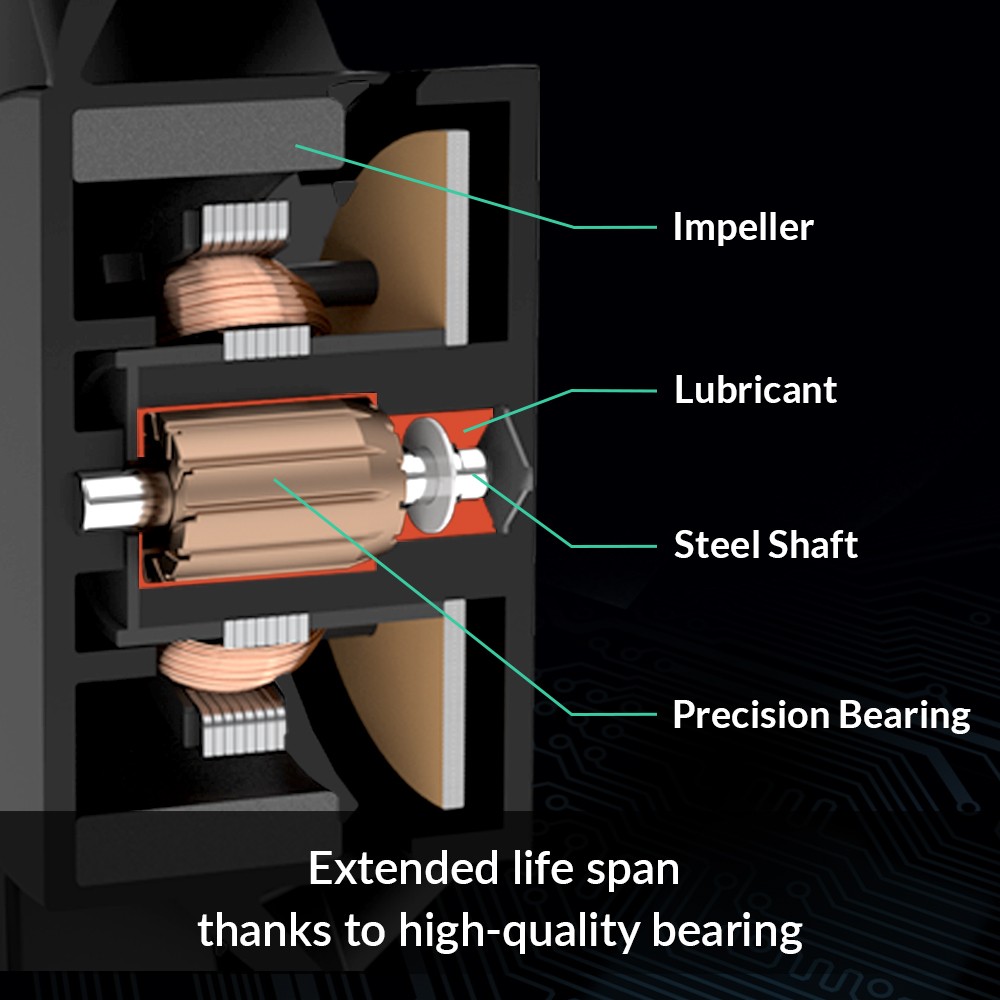 ARCTIC P14 (Black) 140 mm Case Fan Pressure-optimised quiet motor Computer PC