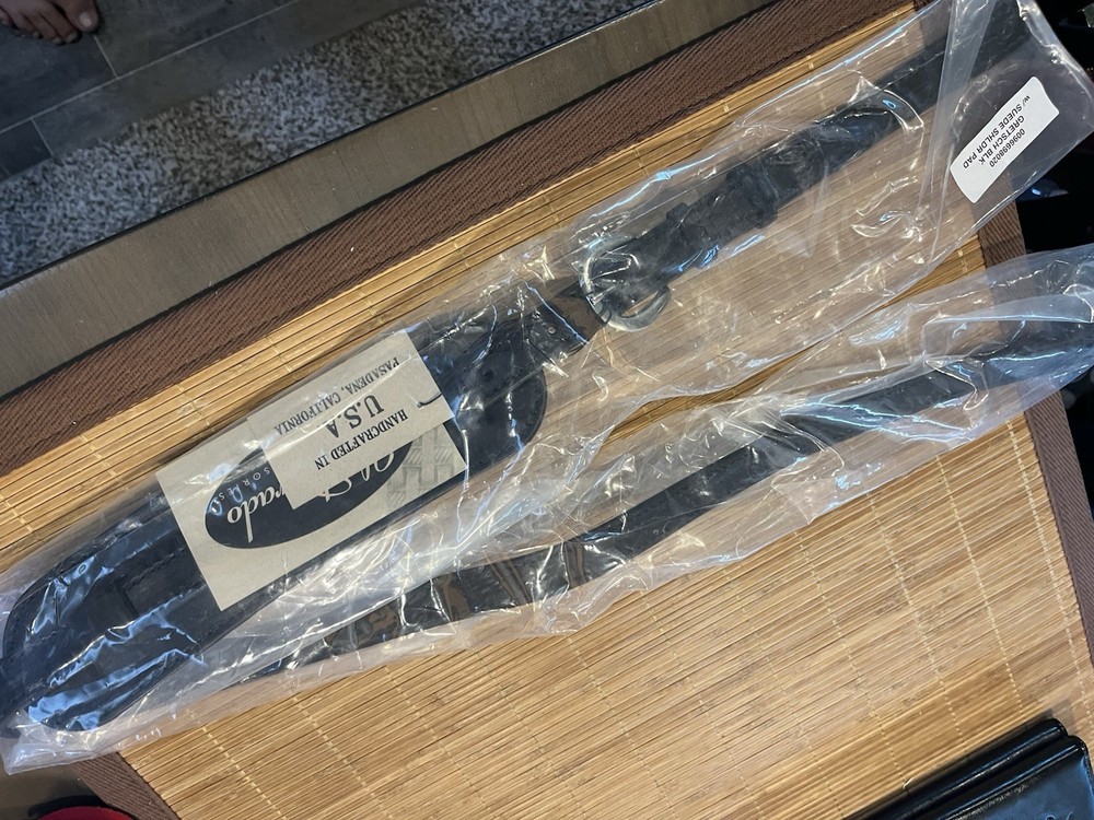 Gretsch Eldorado Leather Guitar Strap Black