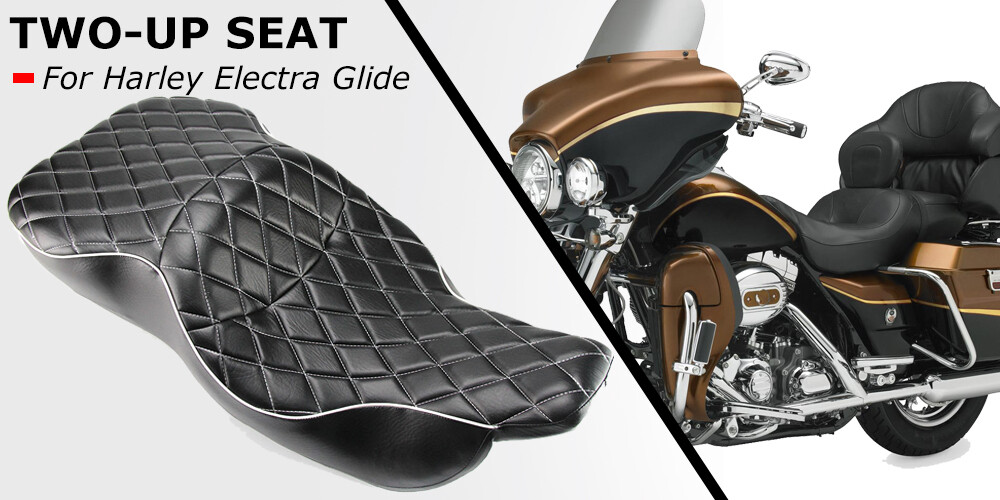 For 97-07 Harley Electra Glide Standard Seat Rider Driver Passenger 2Up Diamond
