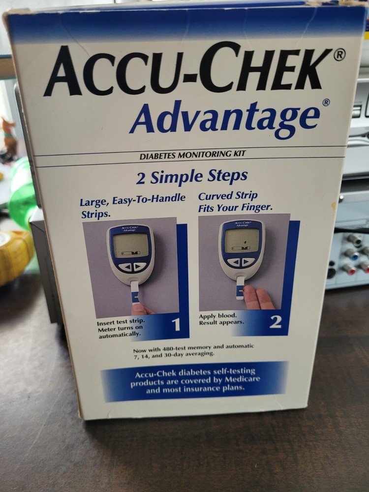Accu-check Advantage Glucose Meter With Glucose Solution USED-Works
