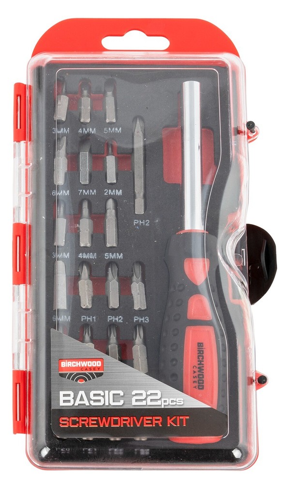 Birchwood Casey BSDS Basic Screwdriver Kit 22 Pieces Includes Slotted/Philips/To