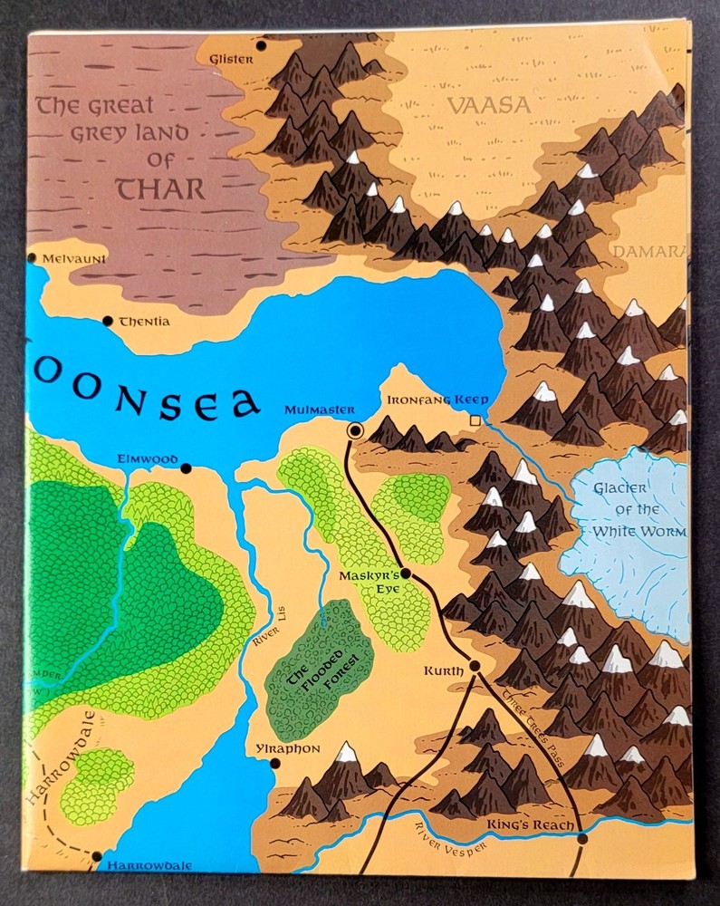 Forgotten Realms Campaign Setting Map #2 AD&D 2e 1031 1987 1031XXX0702