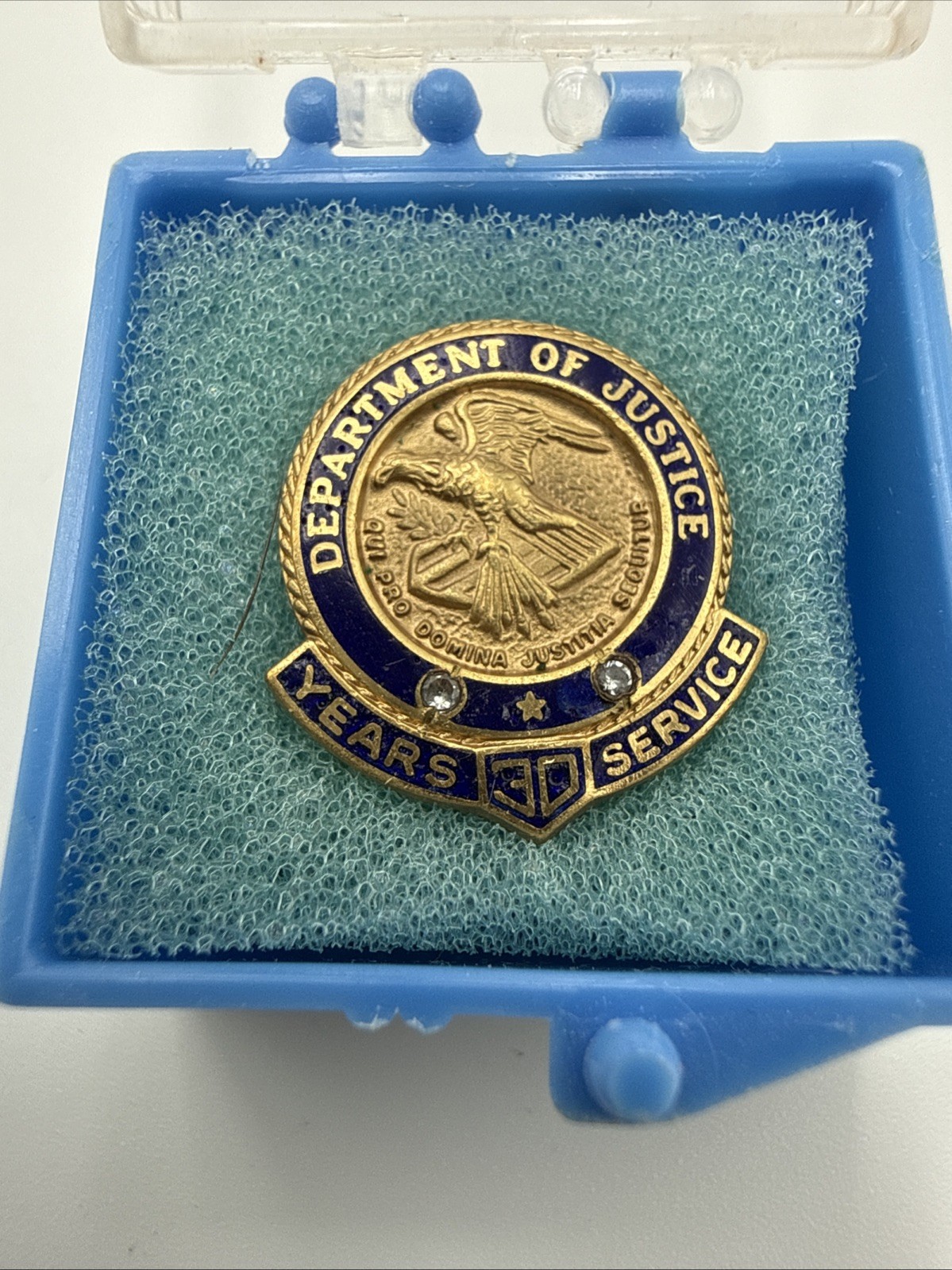 10K Gold Department of Justice 30 Years Service Pin