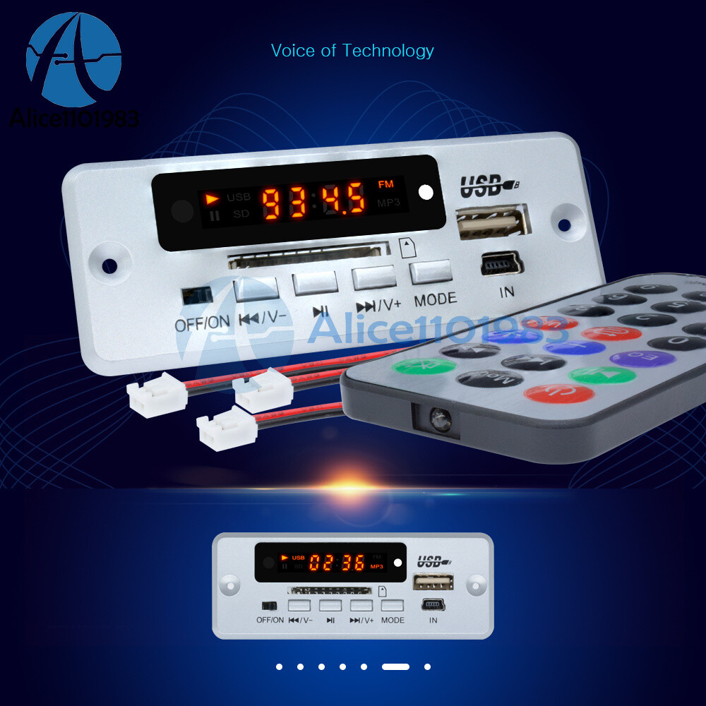 Digital 5V LCD MP3 Wireless Decoder Board USB TF SD Audio Module FM Radio Kit