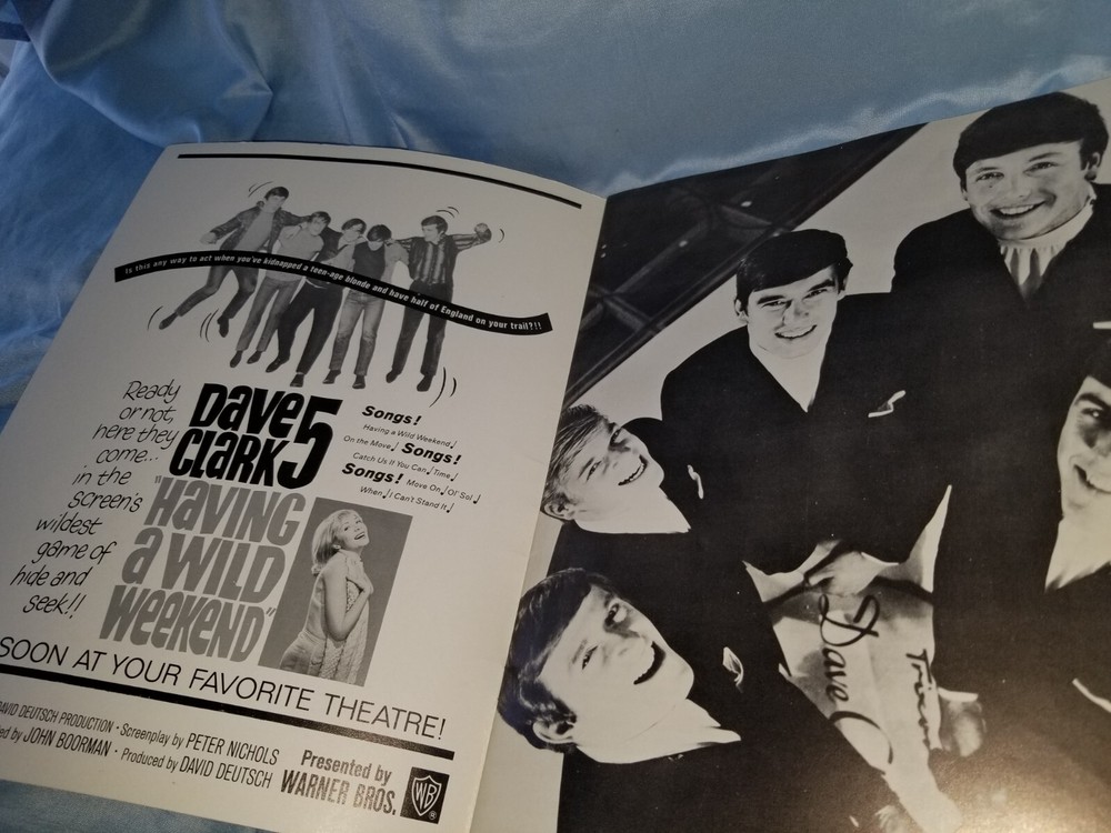 The Dave Clark Five Original US Concert Book Program 1965