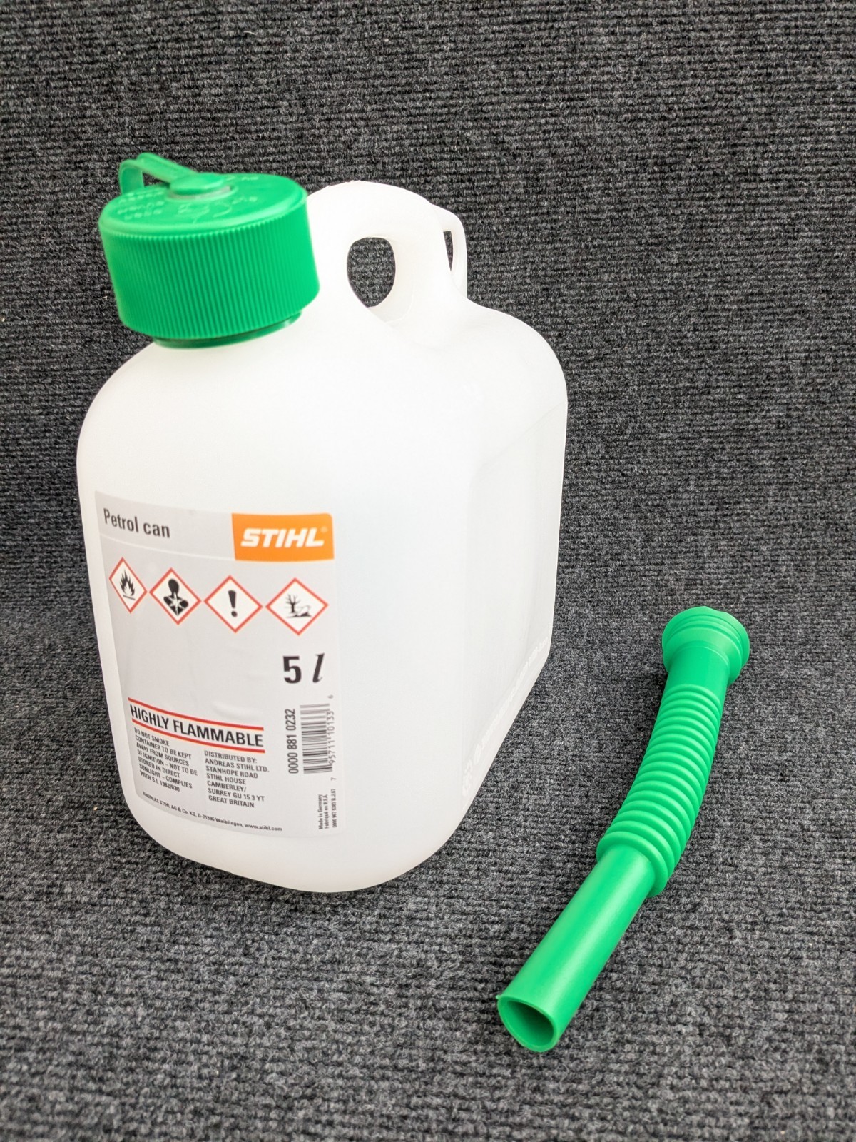 GENUINE OEM ✅ STIHL 5L (1.32 gal) transparent GAS CAN P/N: 0000 881 0232