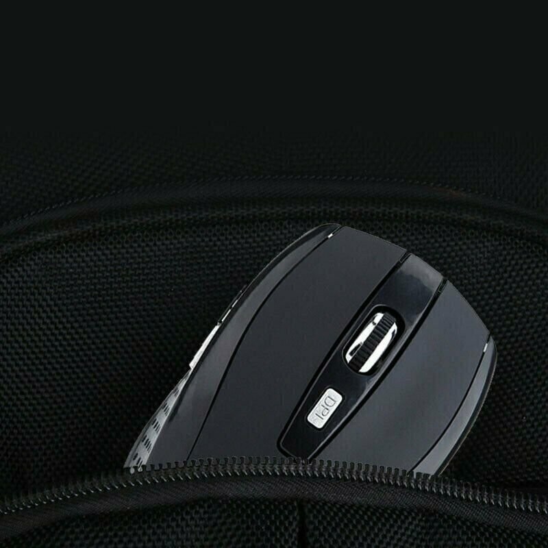 Black Wireless Mouse Optical USB Laptop PC Computer 2.4GHZ DPI