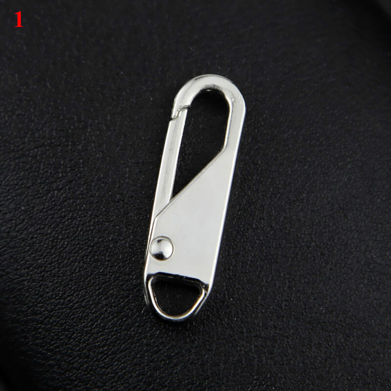 6/1pc Metal Zipper Pull Tab Replacement Puller Zip Extender for Bag Jacket Coat⊥