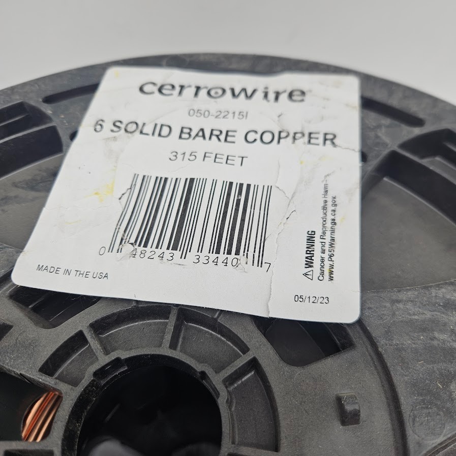 Cerrowire 315 ft. 6-Gauge Solid SD Bare Copper Grounding Wire