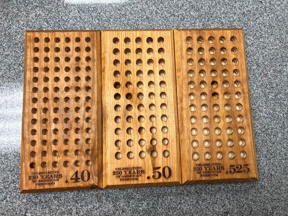 Reloading Block SET (.40, .50, .525 Wide Cases) (SOLID Wood)