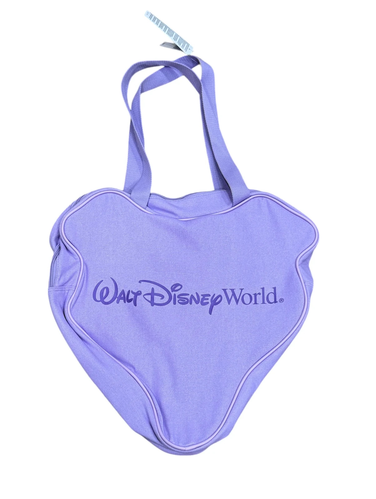 New Disney World Figment Face Canvas Bag Jumbo Tote Zip-Top Purple