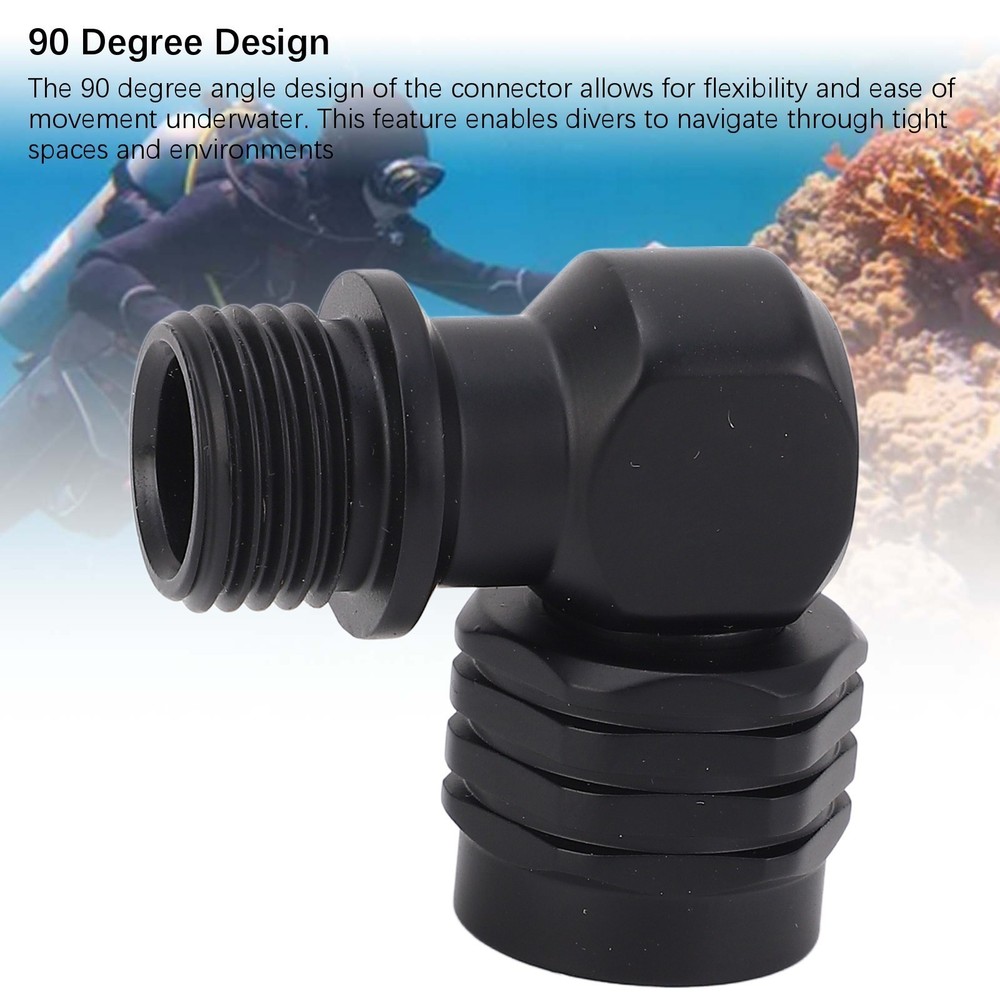 Diving Regulator Connector 90 Degree Angle Rotating Adapter for Second Stage