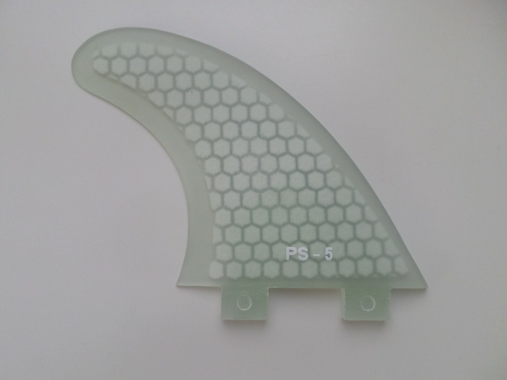 PERFORMANCE CORE surfboard THRUSTER FINS clear (set x 3) hexcore FCS compatible