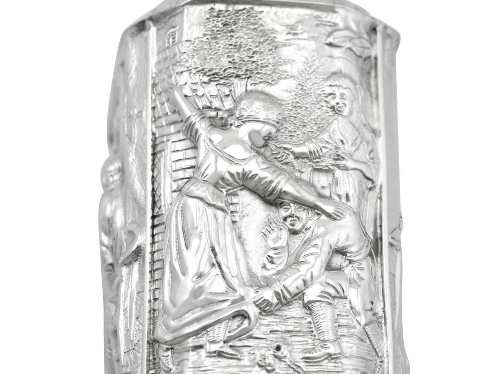 Antique Dutch Silver Tea Caddy
