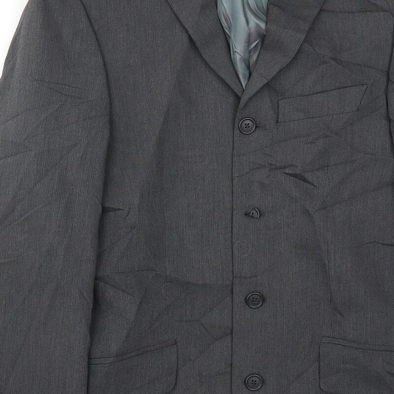 River Island Mens Grey Polyester Blend Blazer Size 40