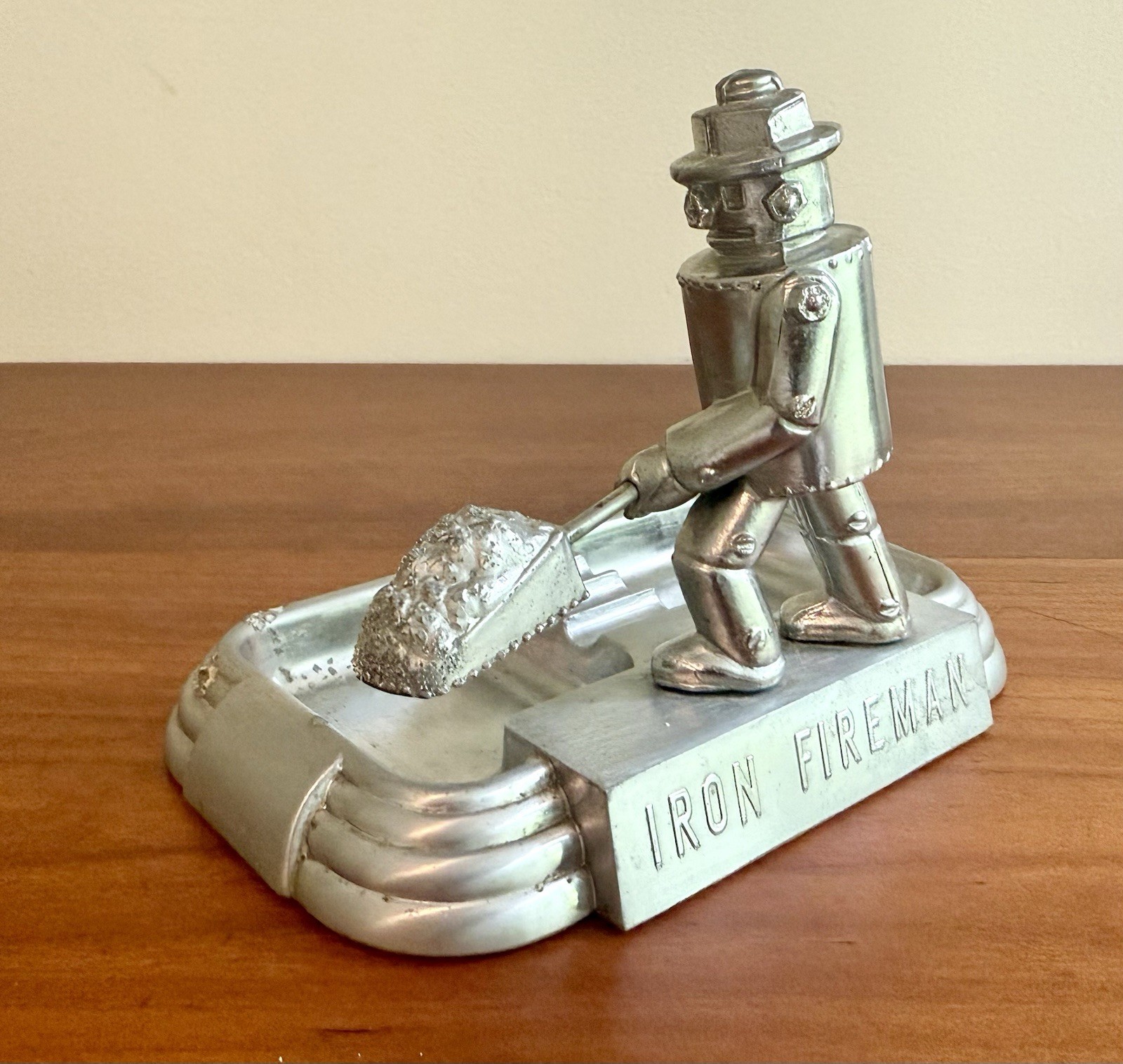 1920’s Art Deco Fireman Pen Holder Tray Trinket Dish Calling Card Cigar Ashtray