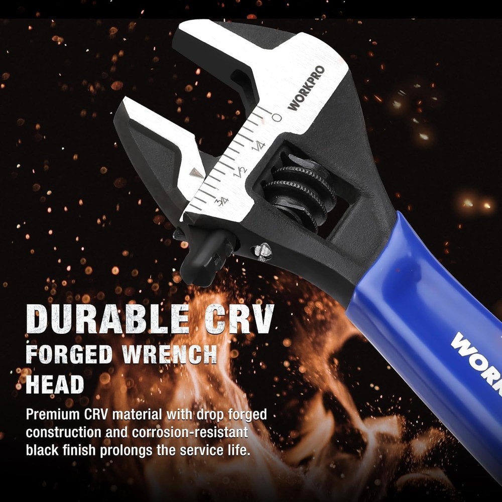 Durable 4-Inch Adjustable Wrench with Black Oxide Finish for Precision Tasks