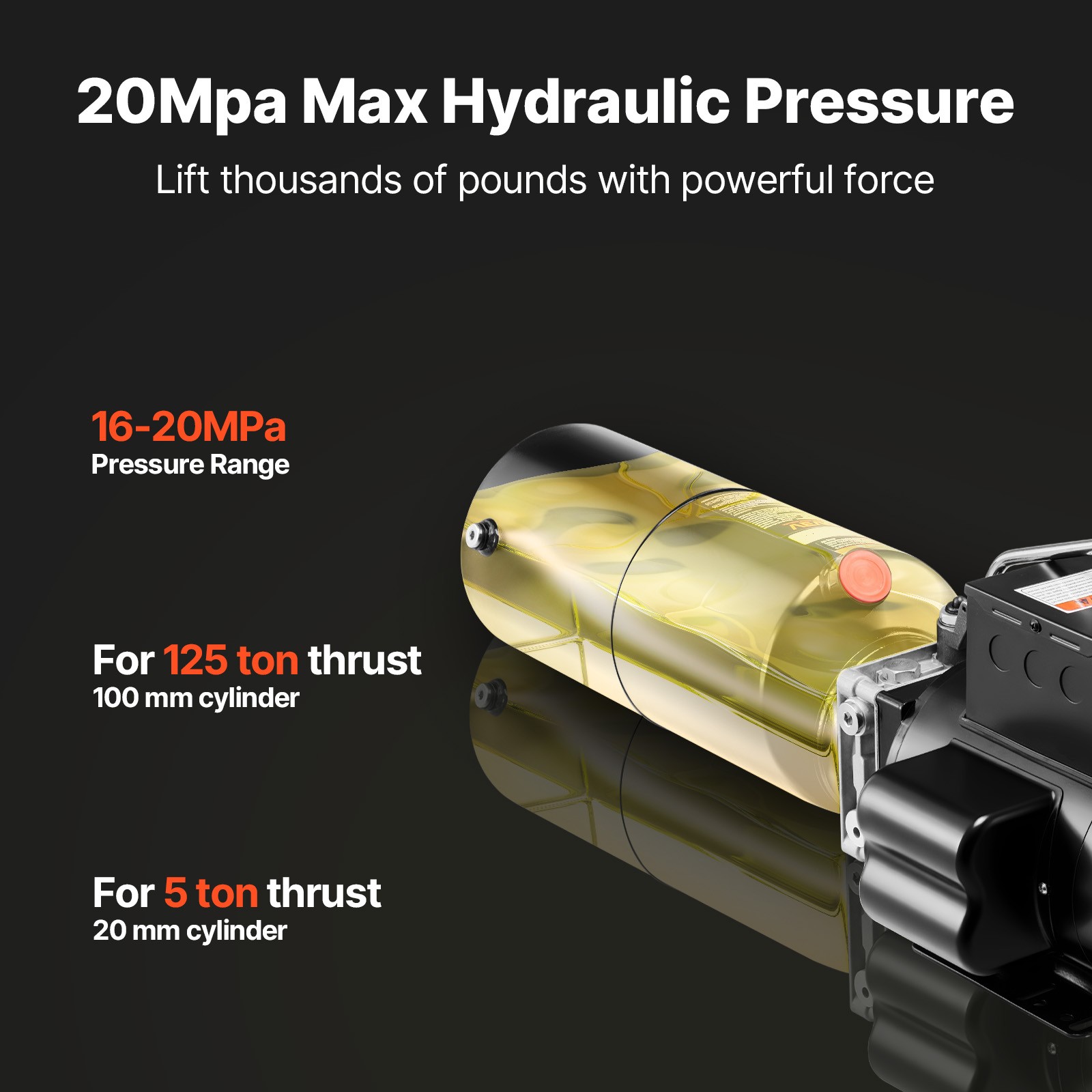 Uimoso 110V Car Lift Hydraulic Power Unit 2.5 Gal /10 Qt Auto Lifts Post Pump