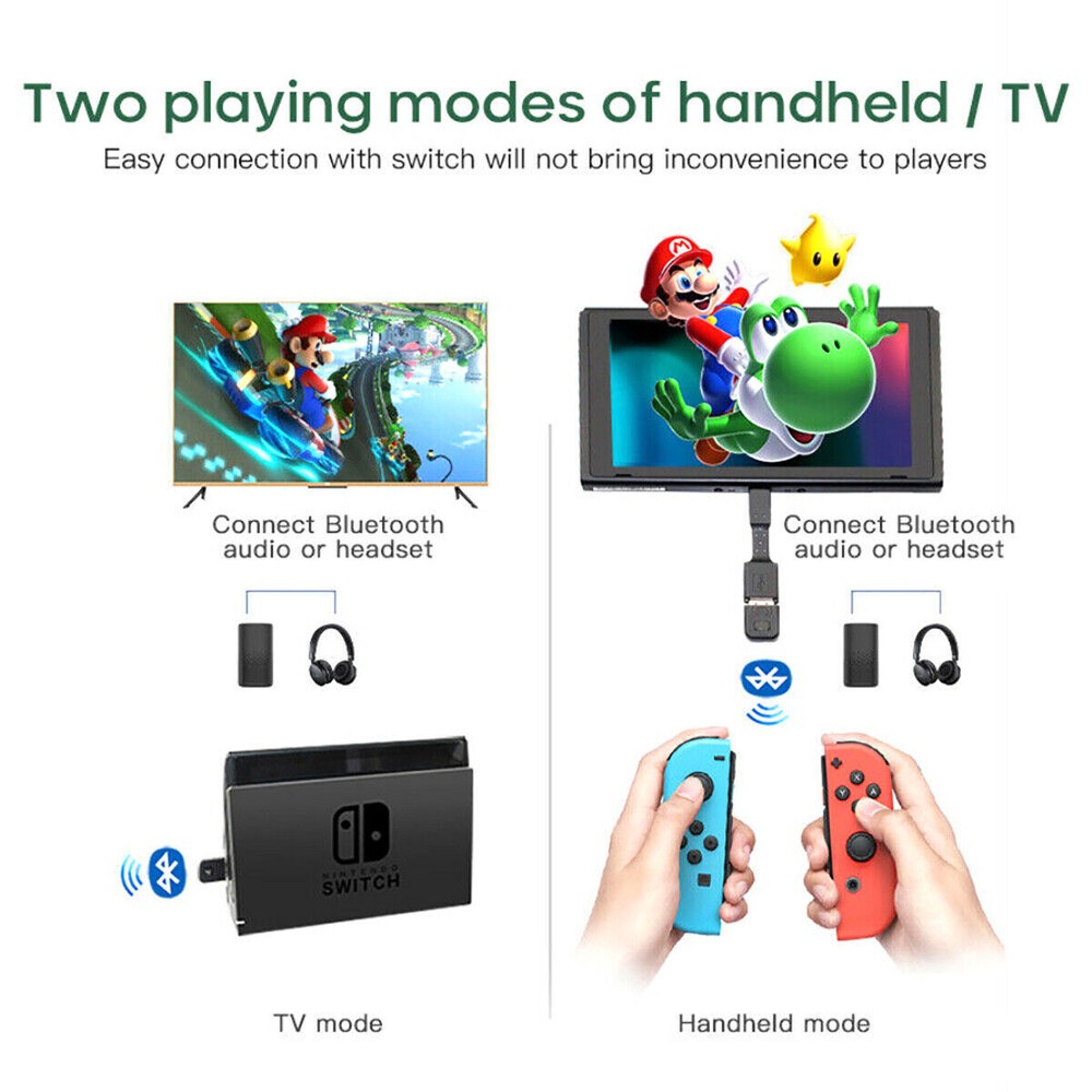 For PS5 PS4 Switch PC Bluetooth USB Dongle Headset HIFI Audio Receiver Adapter