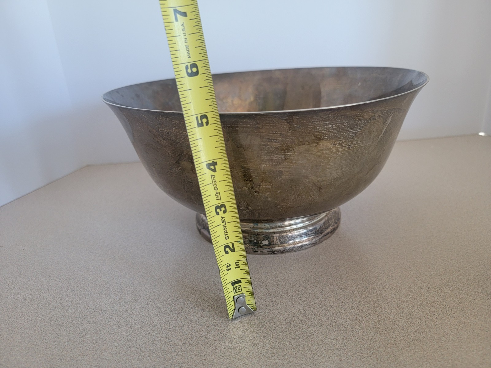 Lunt Sterling Silver 10" Bowl 968g Paul Revere Reproduction 10-R Scrap Or Repair