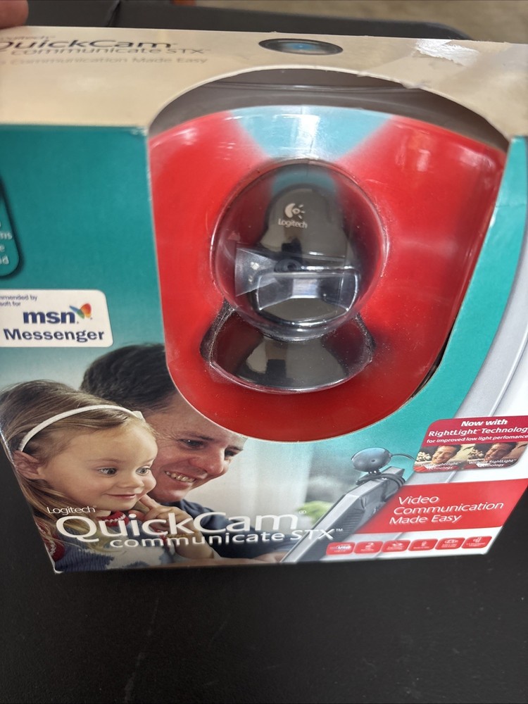 Logitech QuickCam Communicate STX Computer Webcam Video USB Black NOS