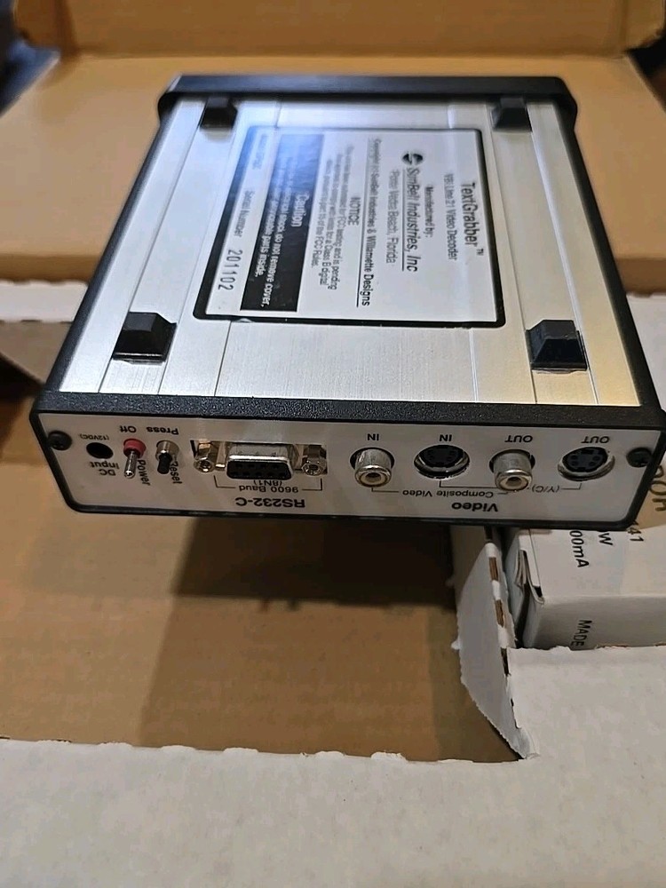 TextGrabber GP500 VBI Line 21 Video Decoder Extracts Closed Captions