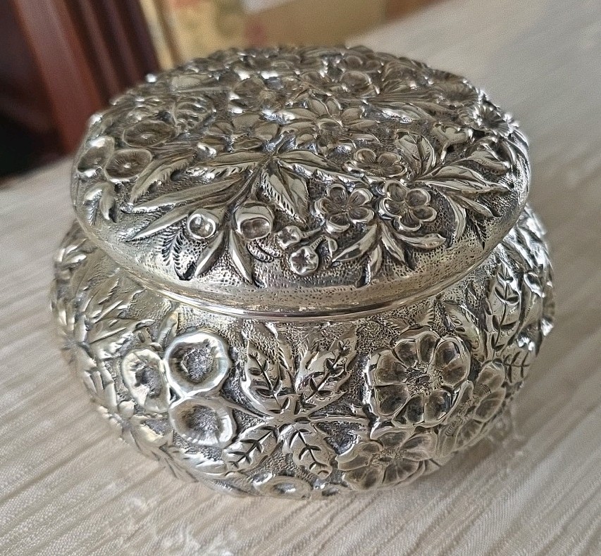 A. JACOBI & CO. STERLING SILVER REPOUSSE BOX