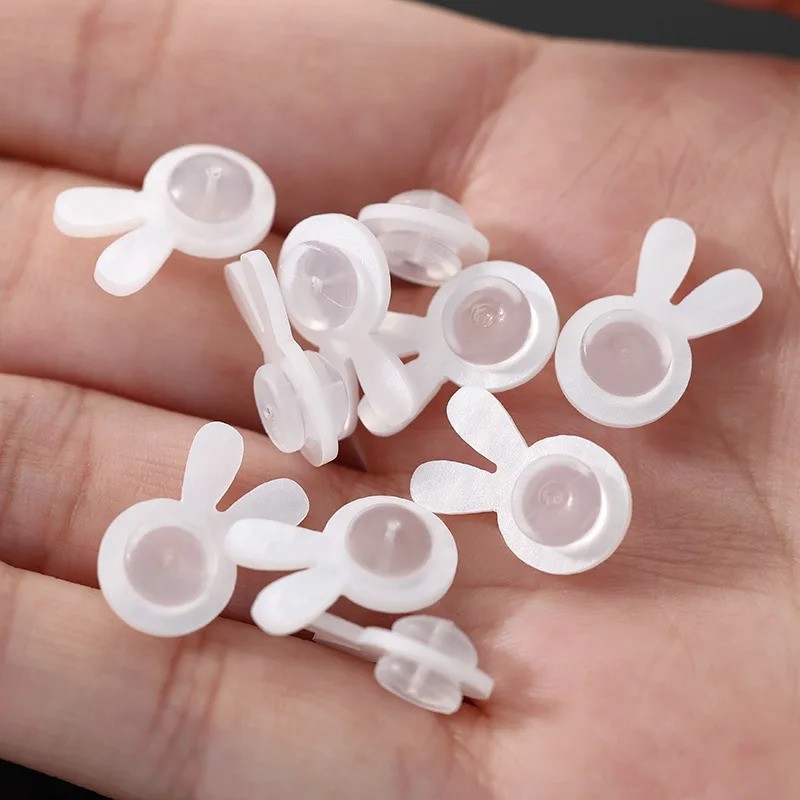 10Pcs Earring Lifter Backs Replacements Rubber Earring Backs for Droopy Ears