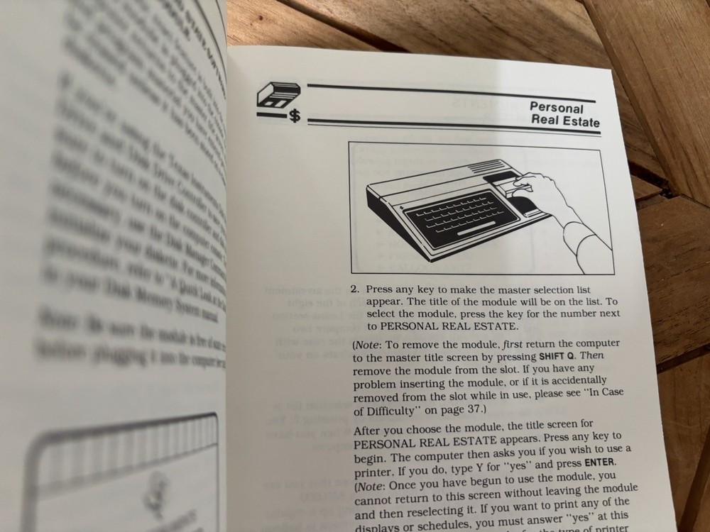 Texas Instruments TI-99/4A Personal Real Estate & Command Module Book