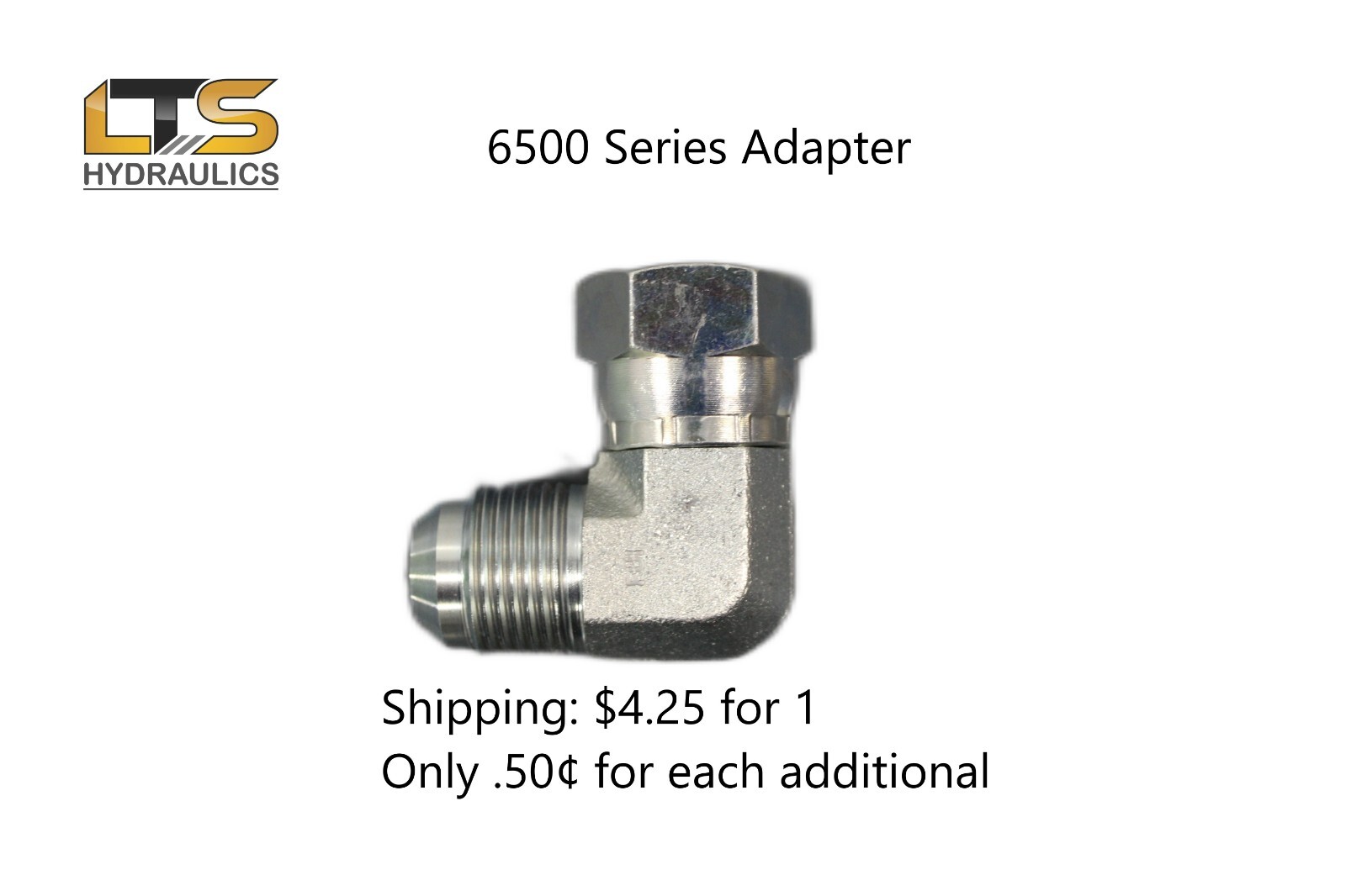 3/8" Male JIC x 3/8" Female JIC Swivel 90° Steel Adapter 6500-06-06