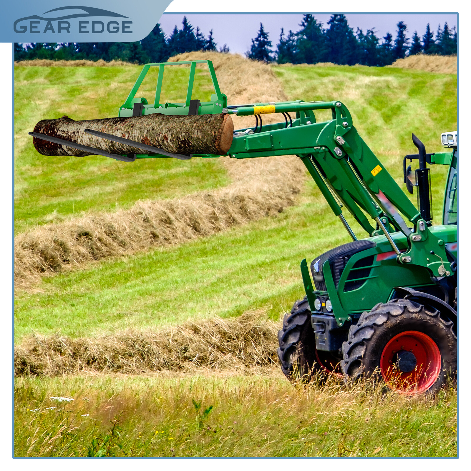 4000lbs Skid Steer Pallet Fork Attachment 46" Frame W/48" Blades Fits JD Loaders