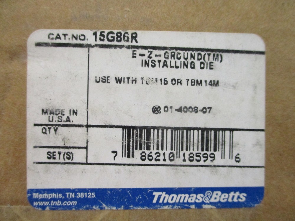 THOMAS & BETTS 15G86R ADAPTER DIE SET NSMP