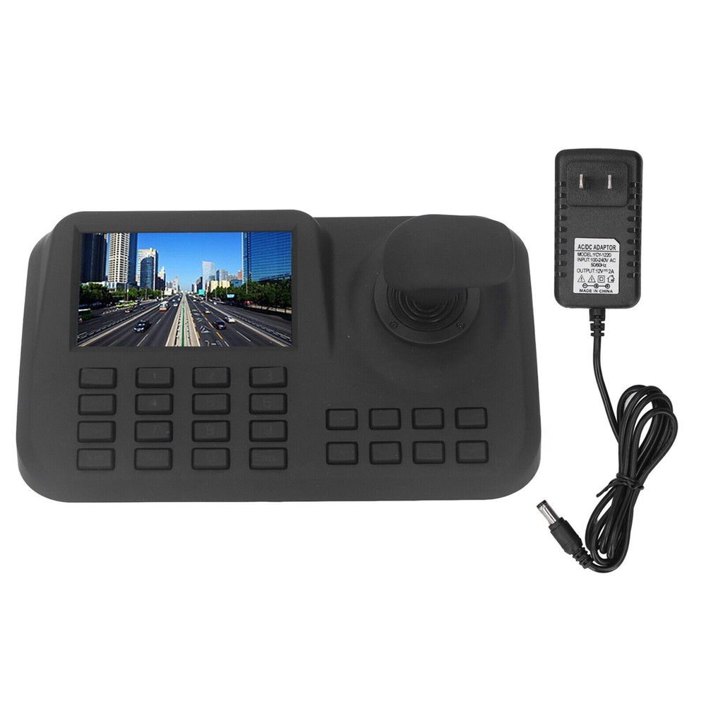 PTZ Camera Controller 5in 3D Joystick Network Camera Control Keyboard 100-240V8L