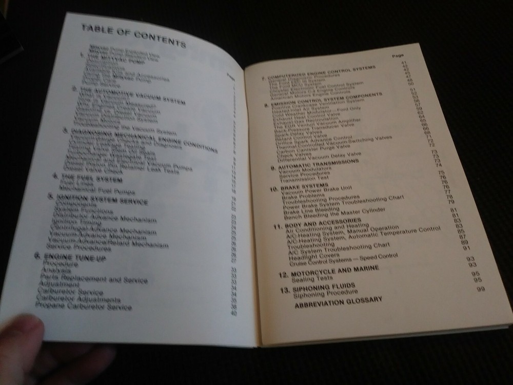 Mityvac Vacuum Pumps Users Manual 1985