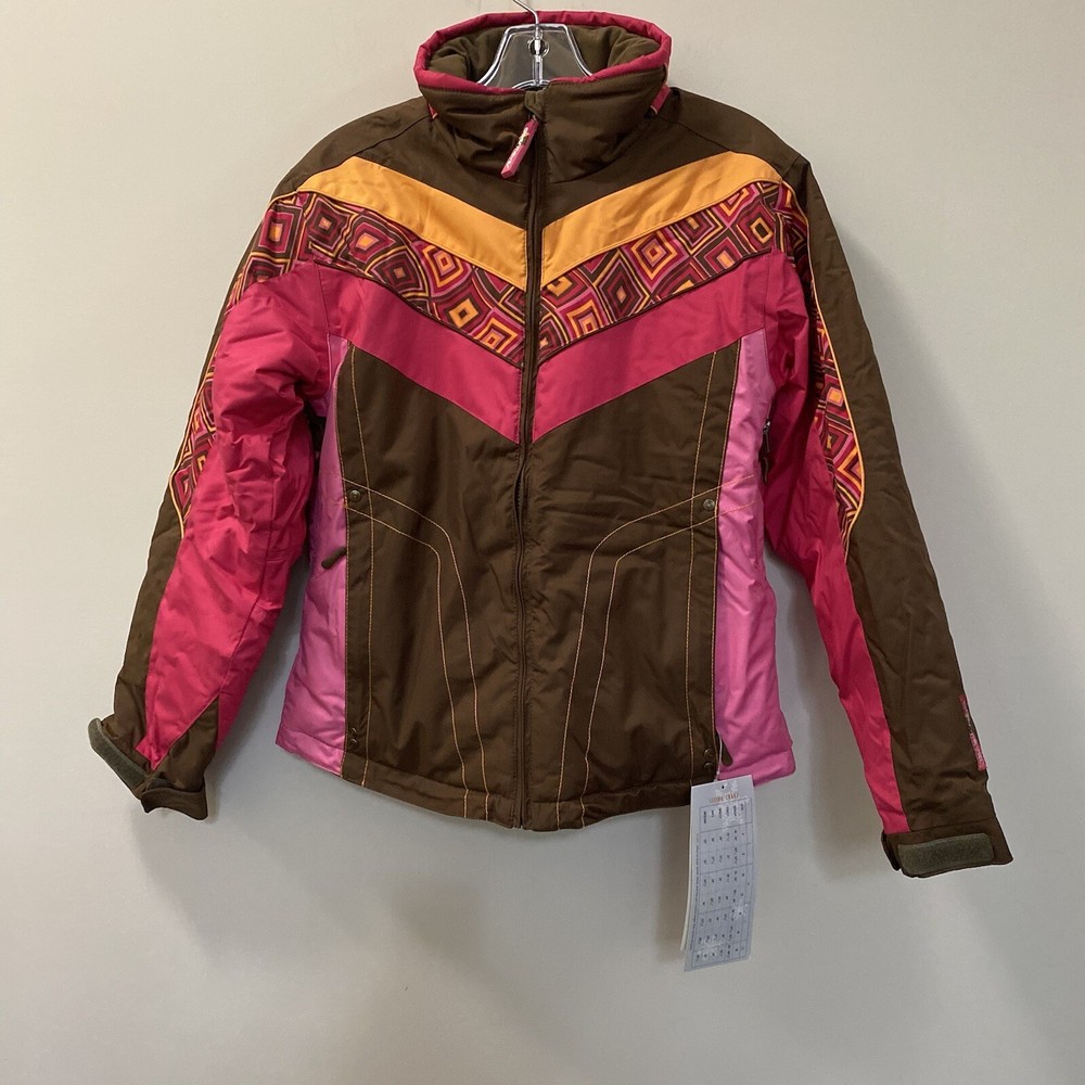 Obermeyer Junior Brown Pink Multicolored Ski Jacket Size 16