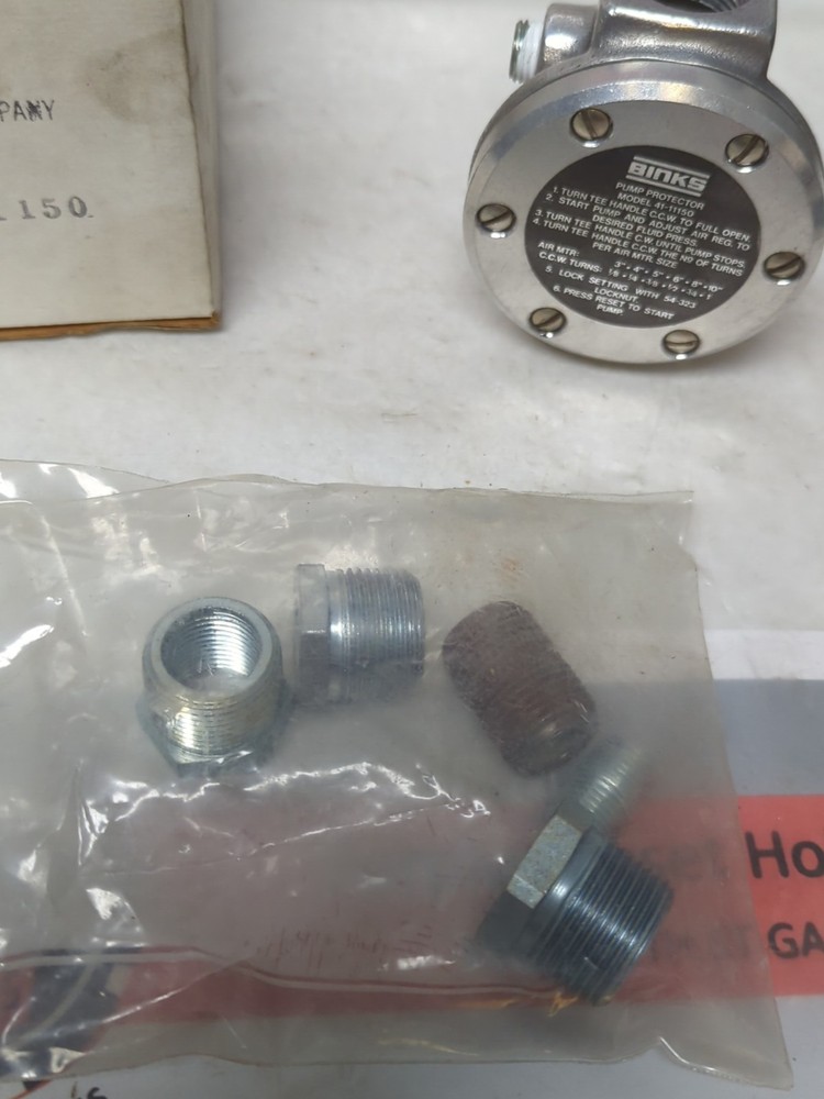 BINKS,MODEL 41 11150,PUMP PROTECTOR NOS