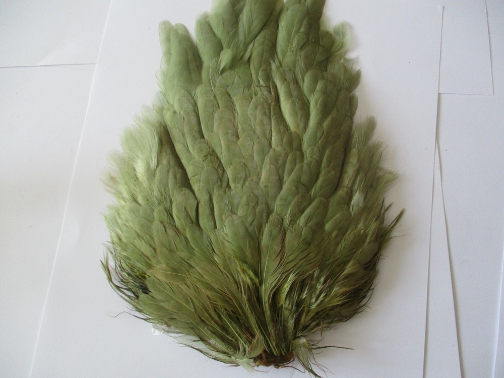 genetic hen saddle olive capes feathers hackles