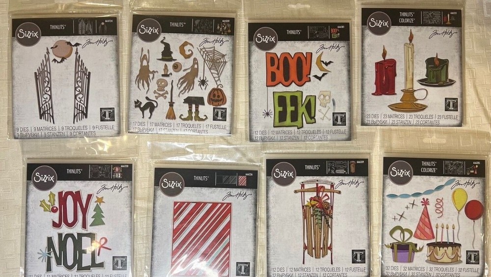 TIM HOLTZ Sizzix Colorize Thinlits Dies - plus more not shown, see listing.