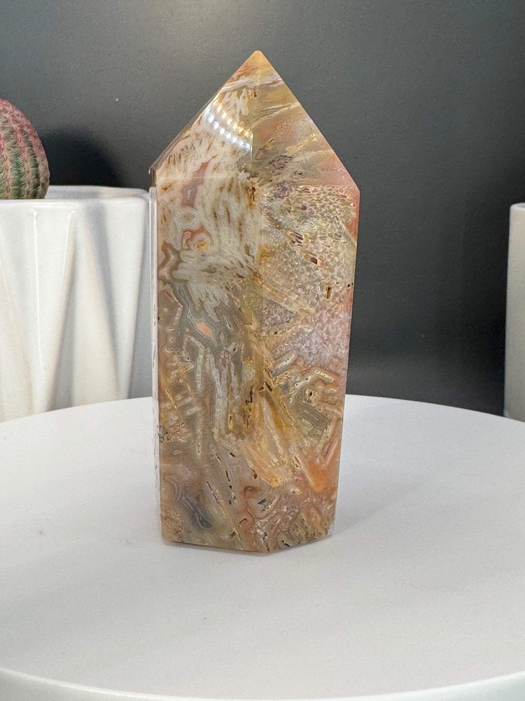 Brazilian Sagenite Agate Tower