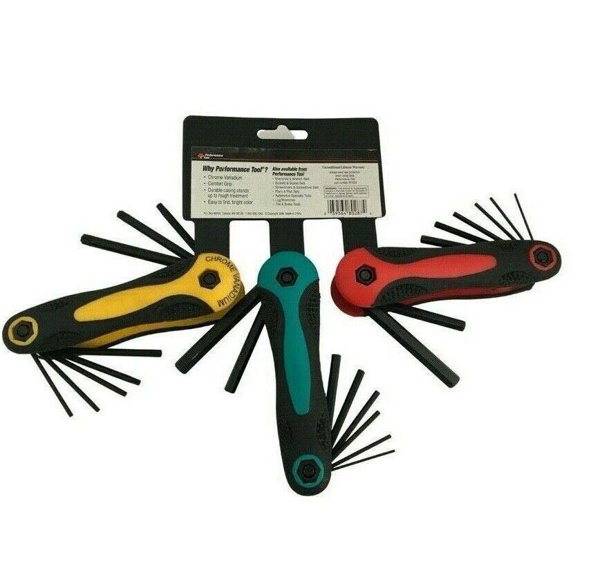 Performance Tool W80287 Folding Key Set, 3-Piece - New