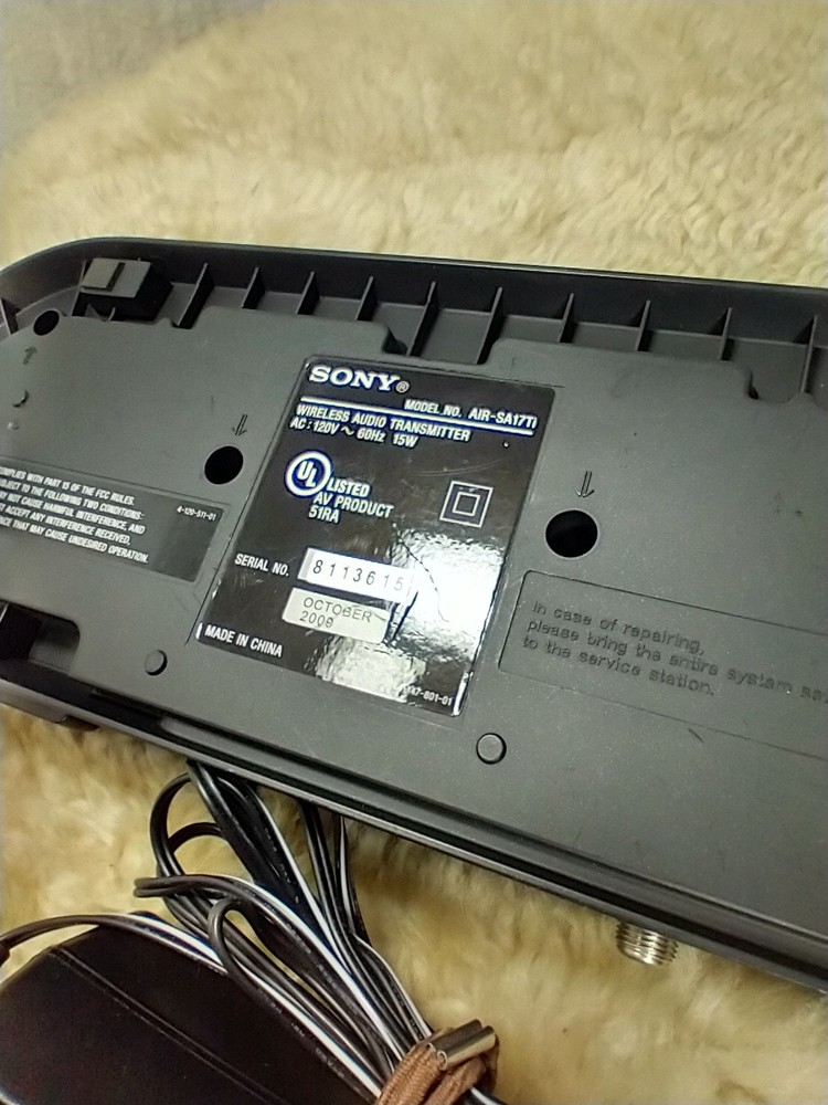 SONY DOCKING SPEAKER SYSTEM MODEL AIR-SA17Ti BLACK - GOOD CONDITION.