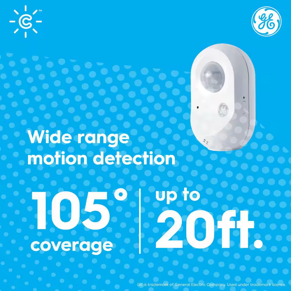 Wire-Free Specialty Programmable Motion Sensor White