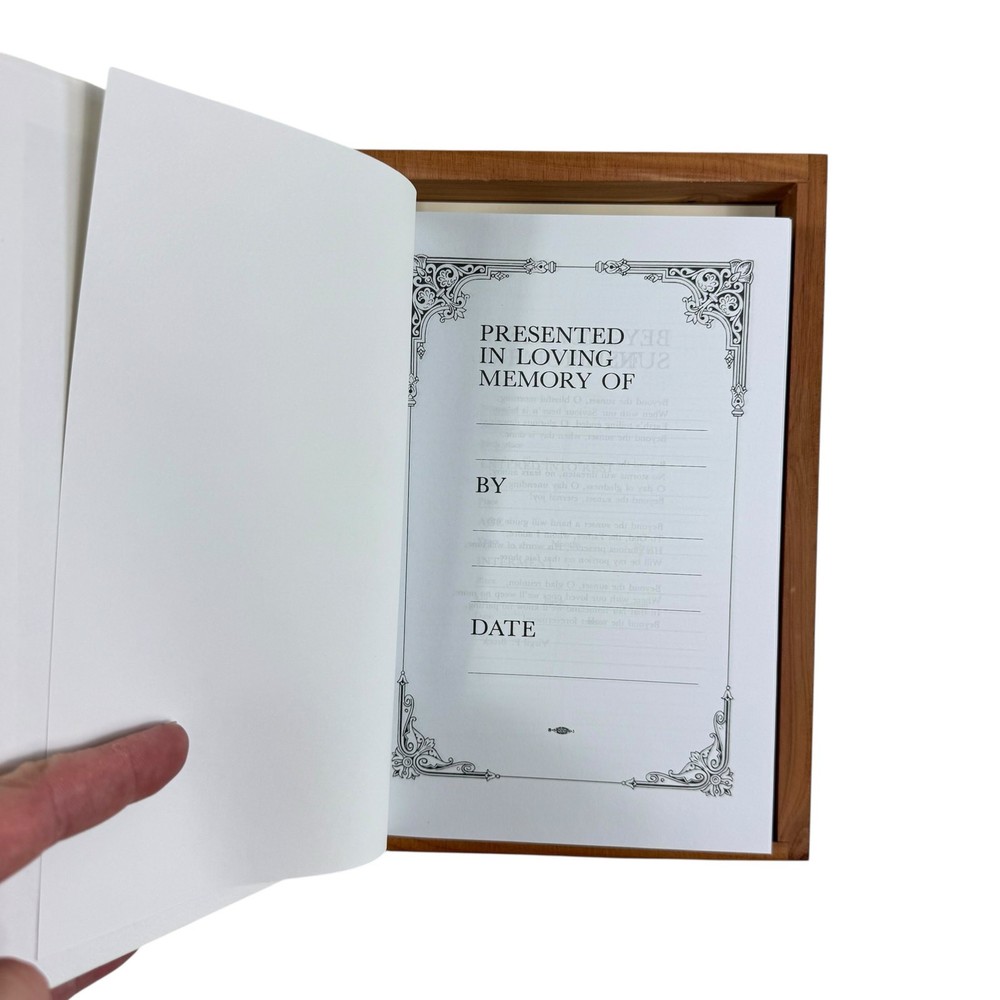 Holy Bible White Hardcover Remembrance Edition Cedar Box Hinged Case