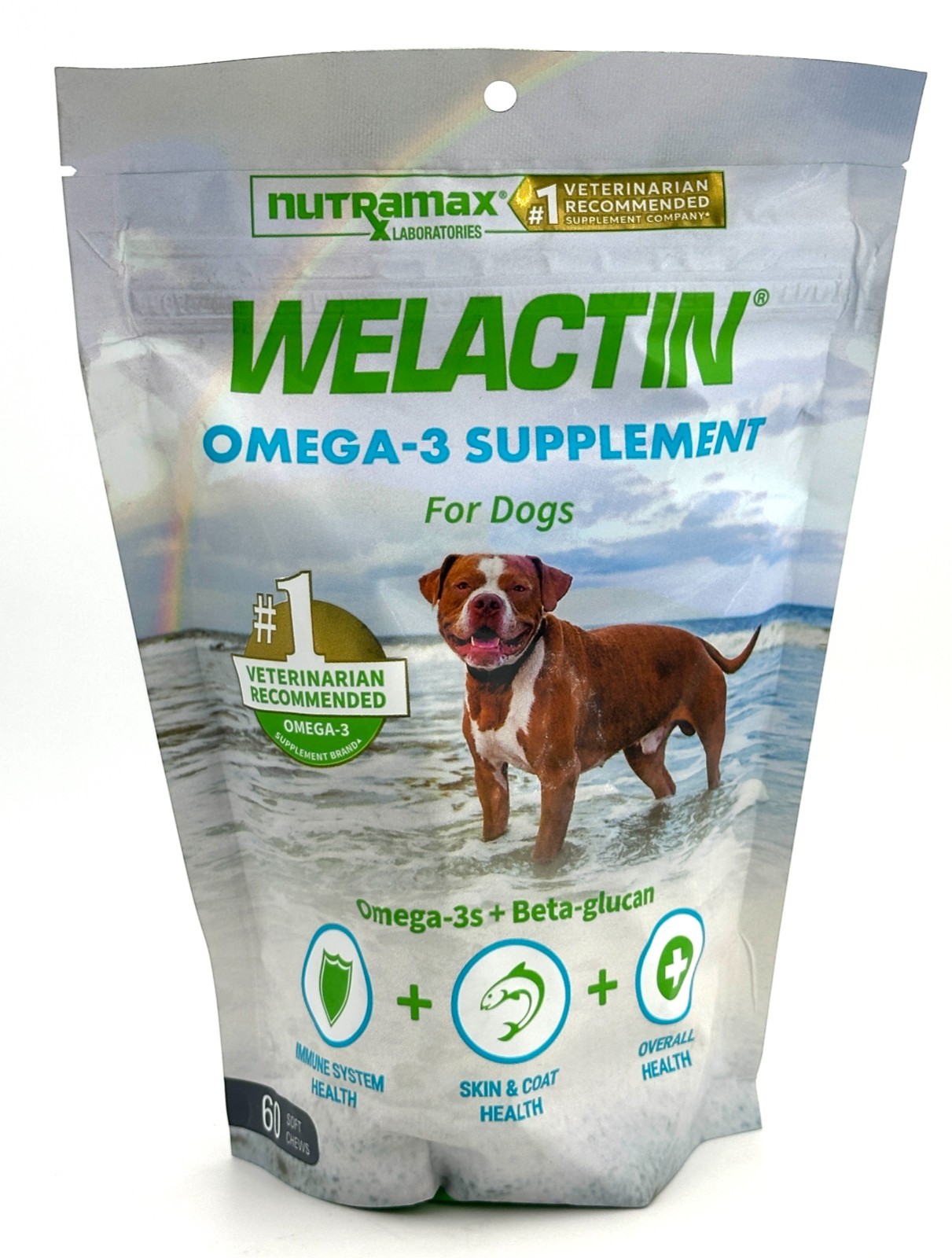 (Lot of 2) Nutramax Welactin Omega 3 Fish Oil Soft Chews For Dogs 60 Ct