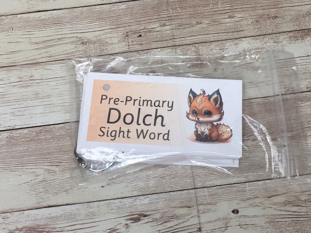DIY PRINTED / UNCUT  Literacy Learning Resource Dolch Pre-primer Sight Word