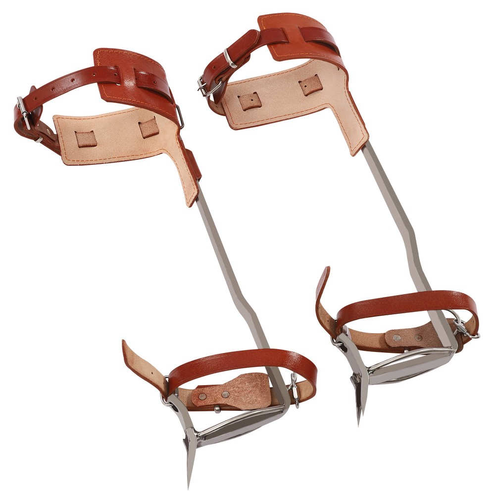 Adjustable Tree Climbing Spike Set Pole Climbing Spurs Tools Climber Strap Gaffs