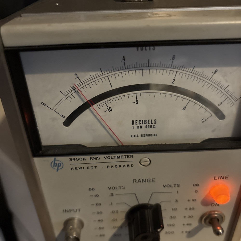 HP Keysight 3400A Analog RMS AC Voltmeter Tested Working