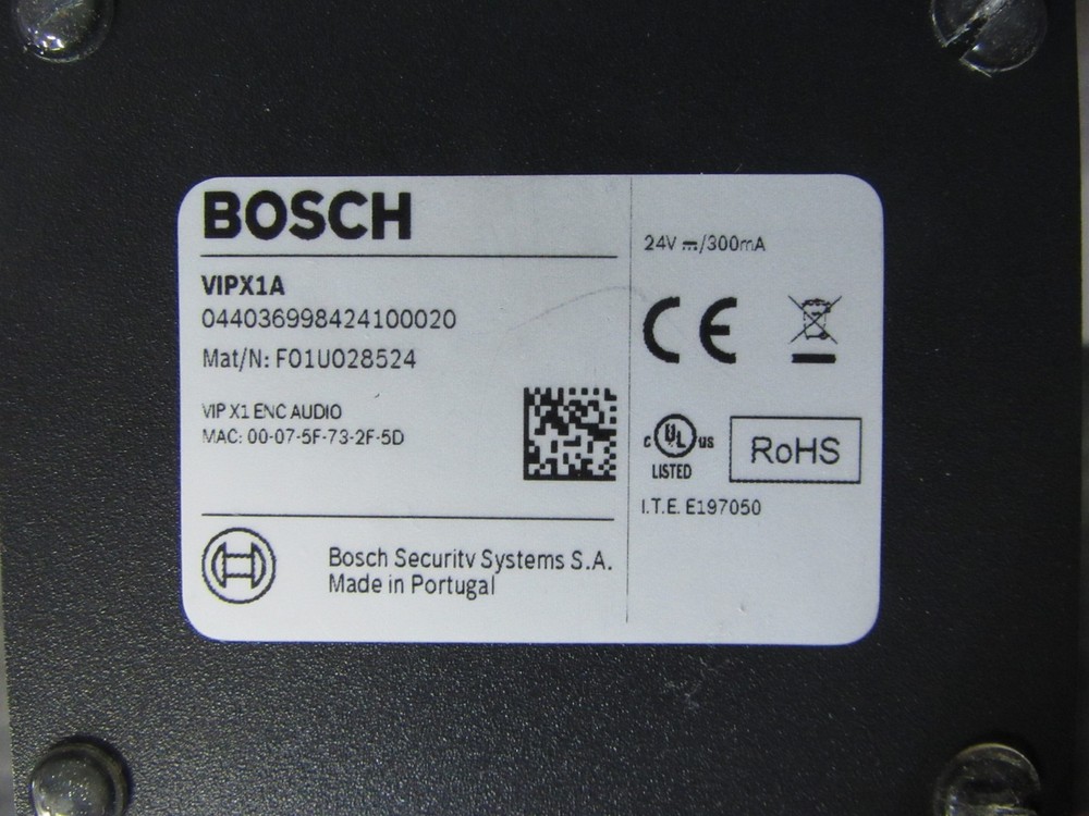 * Bosch VIPX1A MPEG-4 Professional Performance Single Channel Encoder