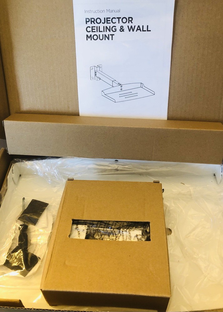 Projector Shelf for Ceiling or Wall Mounting - White Adjustable - MP0304-01